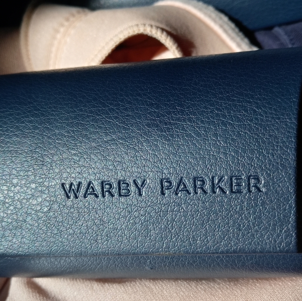 Warby Parker Navy Blue "NICE TO SEE YOU" Eyeglass case